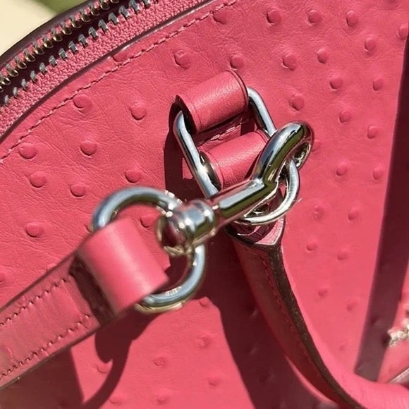 New Coach ostrich-embossed satchel / crossbody bag / shoulder bag - Picture 14 of 16